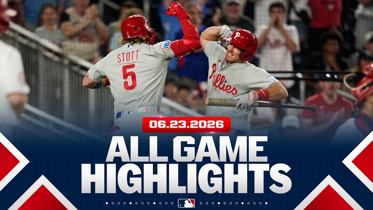 Highlights from ALL GAMES on 6/23 (Phillies have HUGE 9th inning, Caglianone homers twice and MORE!)