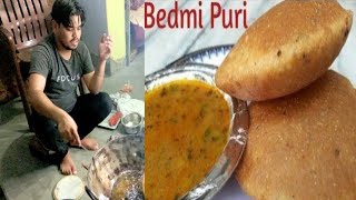 मथुरा के प्रसिद्ध हलवाई राधारानी की बेड़मी पूरी,सब्जी कीRecipe//bedami poori/bedmi sabji ki Recipe
