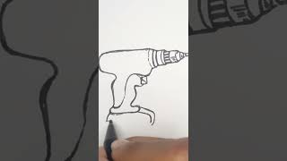 HOW TO DRAW PORTABLE DRILL - DRAWING TUTORIAL