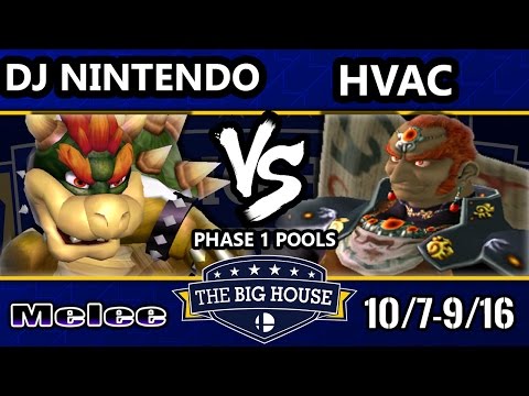 TBH6 SSBM - DJ Nintendo (Fox, Bowser) Vs. HVAC (Ganondorf) - Smash Melee Pools