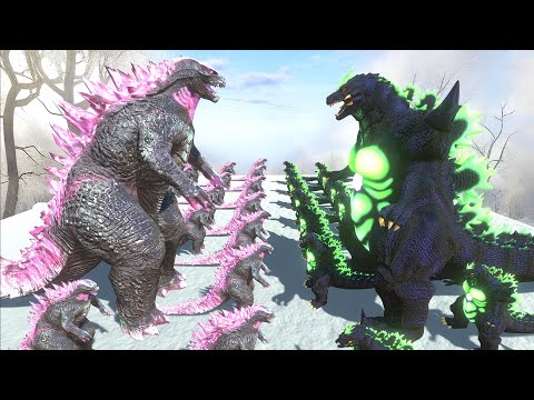 The Pink Godzilla Deathrun VS Evolution of Super Godzilla - Animal Revolt Battle Simulator