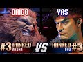 SF6 ▰ DAIGO (#3 Ranked Akuma) vs YAS (#3 Ranked Ryu) ▰ High Level Gameplay