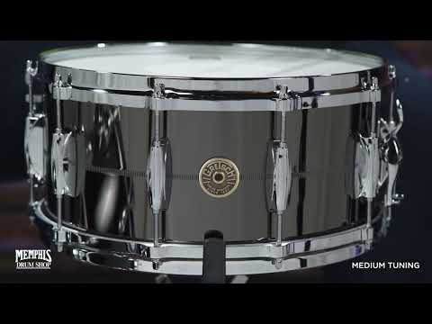 Gretsch G4164SS USA Custom Solid Steel 6.5x14" 10-Lug Snare Drum 2012 - Present - Black Nickel-Plated image 8