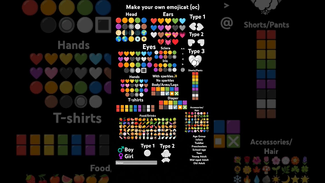 Make your emoji cat 6 (oc) #emojicat (You can add mouth or pet in the comments)