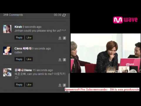 AKZ (Atomic Kiz) 'Wa' Meet&Greet reading my comment on the fanboard [Mwave]