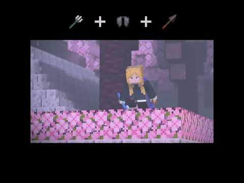 Trident + Elytra + Spear 💀 (Minecraft animation) #minecraft #spear #update
