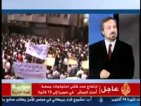 مقابلة لؤي صافي عضو المجلس الوطني مع قناة الجزيرة في جمعة "أحرار الجيش"