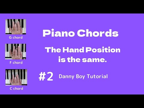 Easy Piano Chord, Sing & Play Series, #2 Danny Boy tutorial