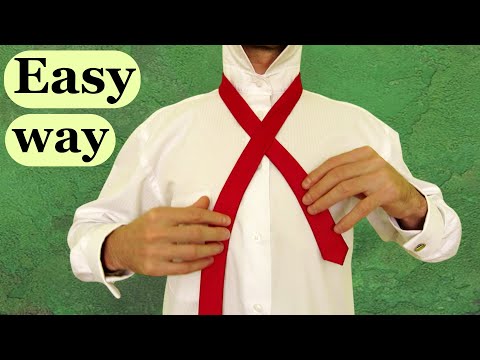 How to tie a tie EASY WAY (Slowly & Mirrored) Windsor knot