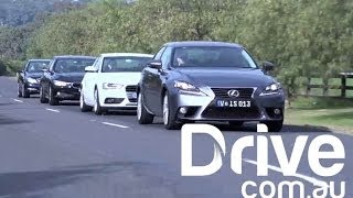 Lexus IS250 v BMW 316i v Mercedes C200 v Audi A4 | Luxury | Drive.com.au