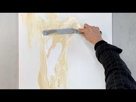 Abstract acrylic painting technique for beginners - meditative and easy - let it flow