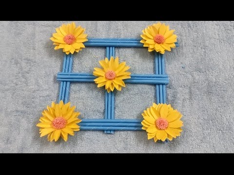 How To Make Paper Flowers For Wall Decoration