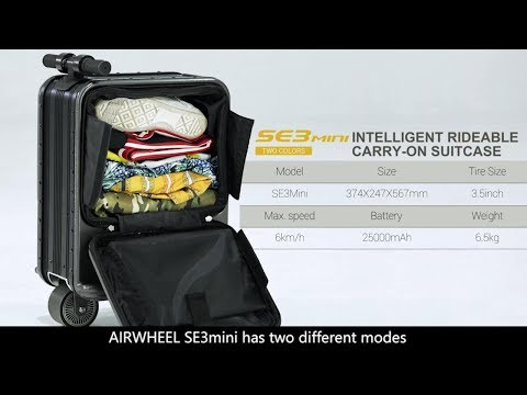 Airwheel SE3Mini carry-on luggage is also an mobility scooter,You Can Take in it (on an Airplane)!