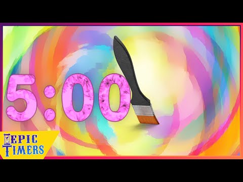 5 Minute Calm Music timer with Beautiful Watercolor Flowers!