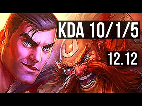 JAYCE vs GRAGAS (TOP) | 10/1/5, Legendary, 300+ games | KR Master | 12.12