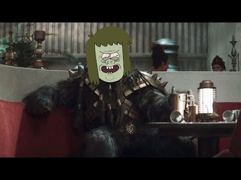 Black Krrsantan fights Trandoshans but it's Muscle Man