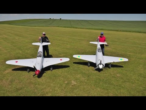 1:3.2 RC SCALE YAKOVLEV YAK 3 & YAK 11 WW2  FIGHTERS "RED STARS" DUO - JON & MIKE - NLMFC # 1 - 2023