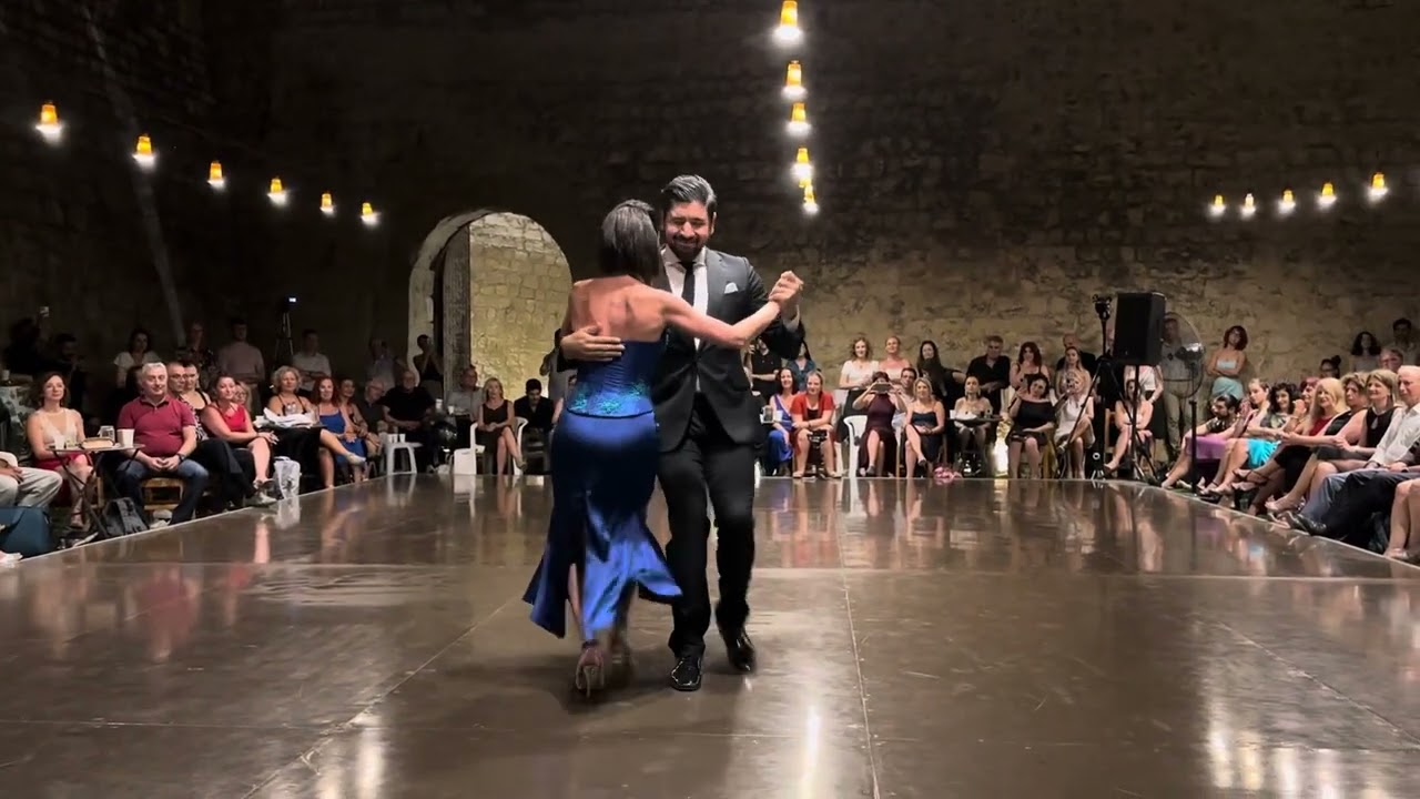 Video thumbnail for 4) Milonga del Recuerdo - Sebastian Jimenez & Fatima Vitale, Tangoneon Festival, Crete.