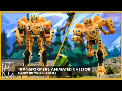 TRANSFORMERS ANIMATED CHEETOR (BEAST MODE) | Custom Toy Video Showcase