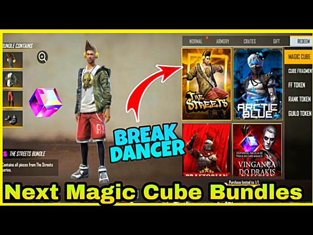 Next Break Dancer Bundle In Magic Cube Upcoming Magic Cube Dress In Free Fire Youtuberandom