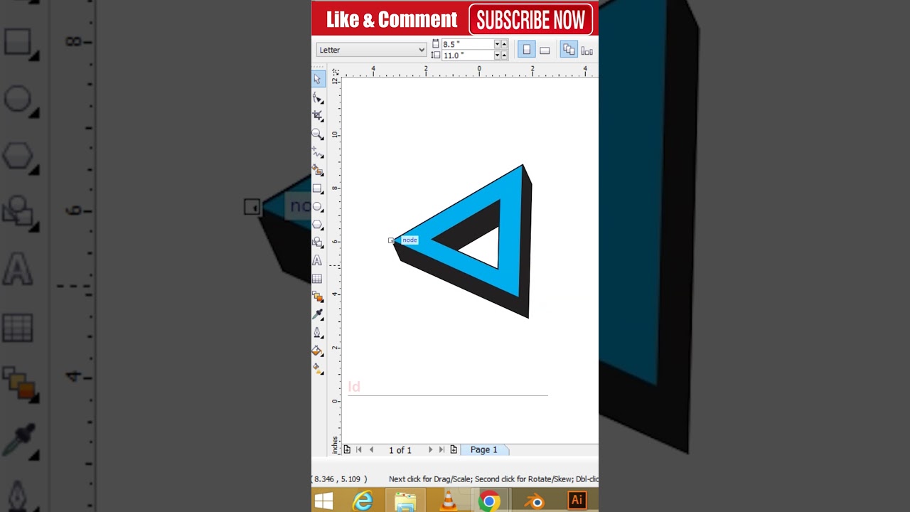 3D Triangle Shape Design | Coreldraw Short video