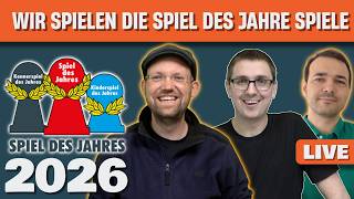 Spiel des Jahres 2026 ● Wir spielen die nominierten Brettspiele live