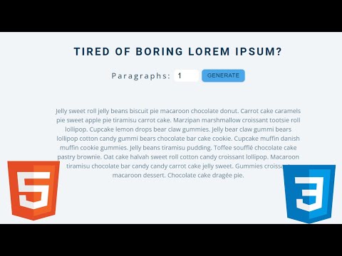 Lorem Ipsum Generator Html Css Javascript Javascript Project For Beginners