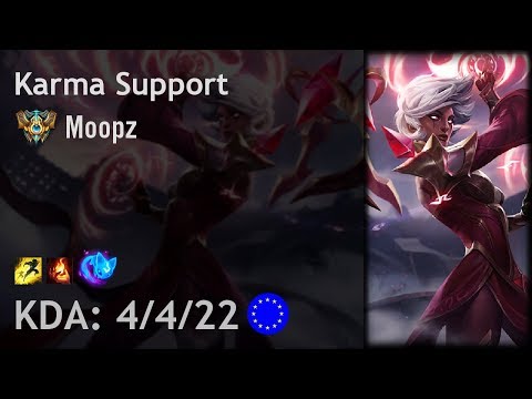 Karma Support vs Morgana - Moopz - EUW Challenger Patch 8.1