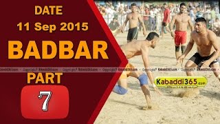 (1) Badbar (Barnala) Kabaddi Touranament 11 Sep 2015