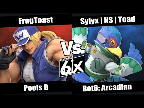 ROT6 Arcadian Pools B - FragToast (Terry) vs Sylyx | NS | Toad_rex (Falco) SSBU Singles