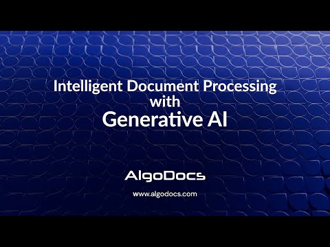  Intelligent Document Processing with Generative AI