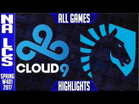 Cloud9 vs Team Liquid Highlights Game All Games - NA LCS W4D1 Spring 2017 - C9 vs TL All Games