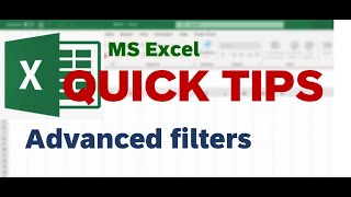 Excel Advanced filters