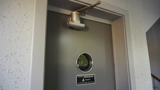 Original 1961 Fischer &amp; Ravn traction elevator @ Klampenborgvej 248, Kongens Lyngby, Denmark