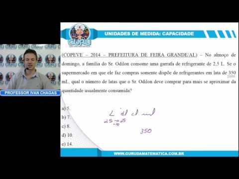 0775 - COPEVE/UFAL - 2014 - PREF. DE FEIRA GRANDE - NÍVEL FUNDAMENTAL - UNIDADES DE MEDIDA