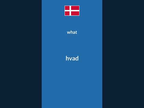 Basic Danish Question Words