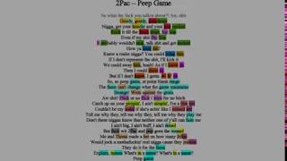 2Pac - Peep Game Rhyme Scheme