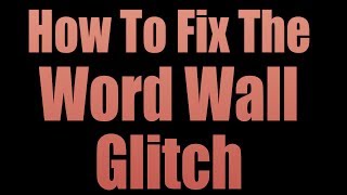 Skyrim SE, How To Fix The Word Wall Bug / Glitch (PC Only)