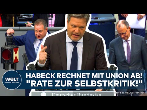 DEUTSCHLAND: Habeck rechnet mit Union ab! "Rate zur Selbstkritik!" Haushaltsdebatte im Bundestag