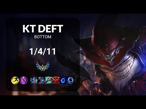 KT Deft Ziggs vs Jhin BOTTOM - KR CHALLENGER Patch 14.17