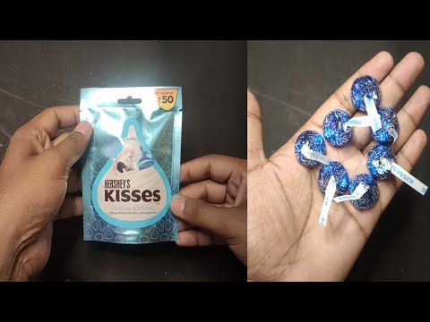 Hershey's Kisses Cookies 'n' creme Chocolate mini pack just 50/- Rupees | satisfying video  #short