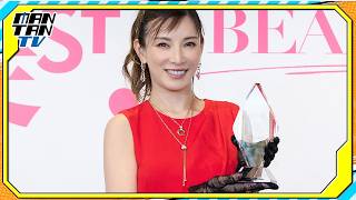 加藤あい、真っ赤なノースリーブ衣装で魅了　「美ST J-BEAUTY AWARD」受賞に「本当に光栄」