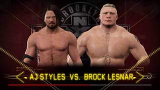 Wwe 2k17 - AJ styles vs Brock Lesnar | Rivalry highlights