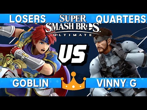 Smash Ultimate Tournament Losers Quarters - Goblin (Roy) vs Vinny G (Snake) - Overlords of Orlando