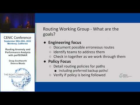 Routing Anomaly and Performance Analysis with perfSONAR