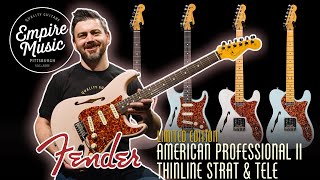 Video thumbnail for Fender American Professional II Thinline Stratocaster and Telecaster by Empire Music