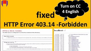 How to fix HTTP Error 403.14 Forbidden