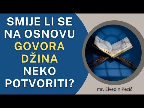 Smije li se na osnovu govora džina neko potvoriti? - mr. Elvedin Pezić