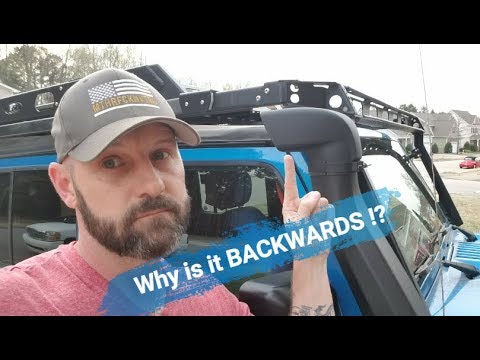 Why is our AEV snorkel head facing backwards? "UPDATED it's facing forward now"