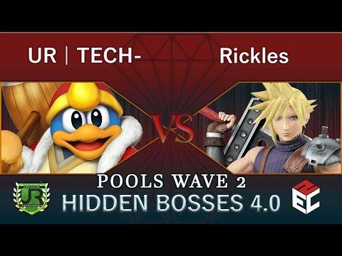 Hidden Bosses 4.0  POOLS WAVE 2 - UR | TECHNIQUE!!! (King Dedede) vs Rickles (Cloud, Samus)